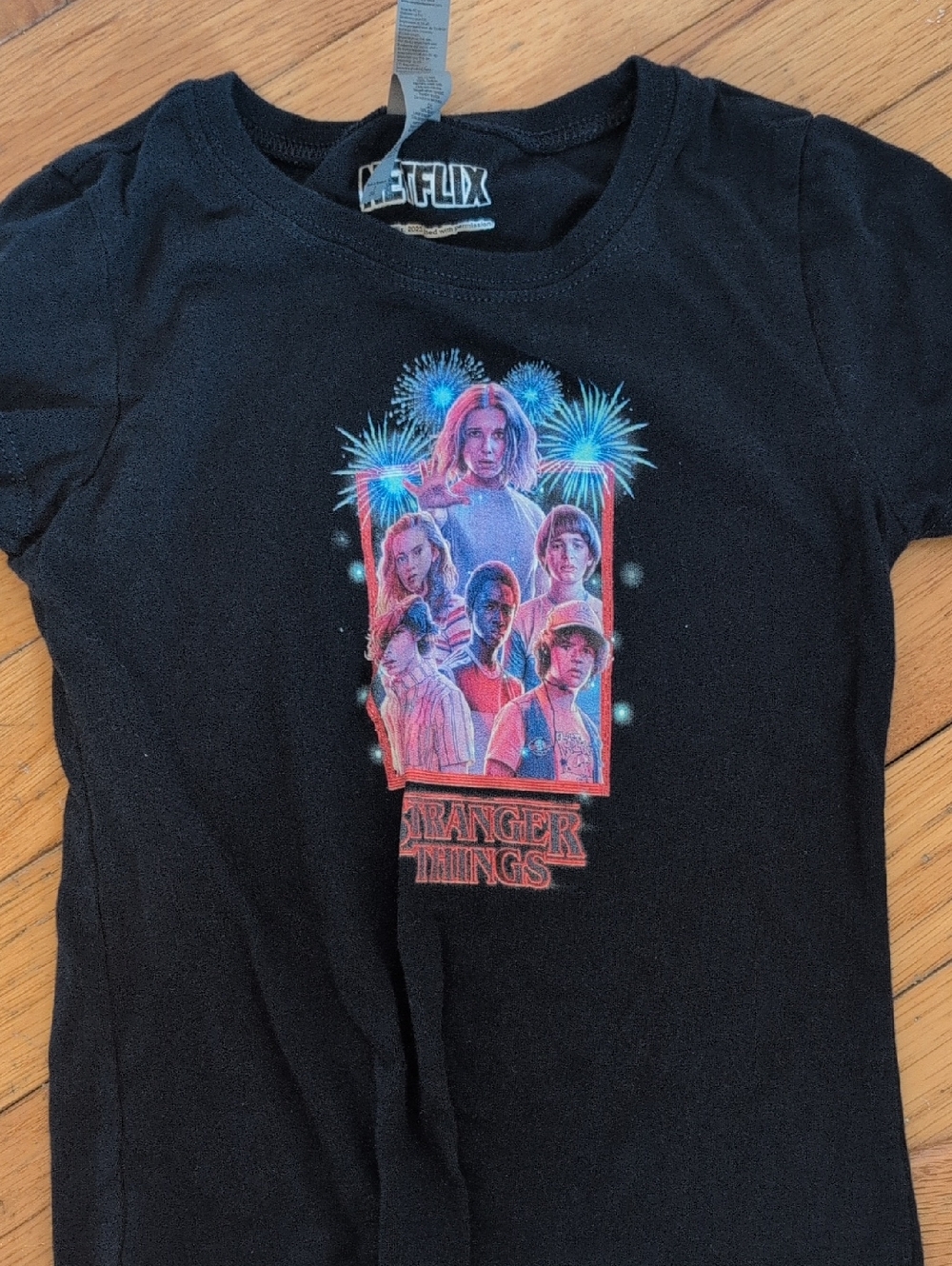 3/$10 Netflix Black Toddler Tee with Stranger Things Cast Graphic